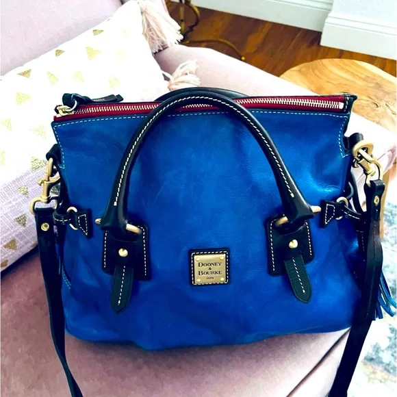 Dooney & Bourke Blue Toledo Florentine Satchel - Picture 4 of 16